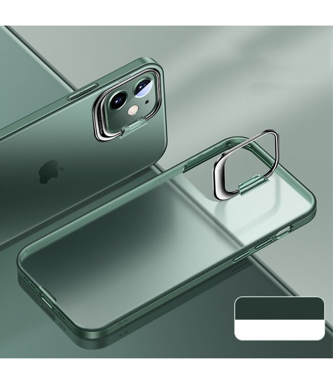Groen Mat Hybrid Hoesje voor de iPhone 12 mini