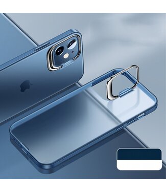Blauw Mat Hybrid Hoesje iPhone 12 mini