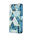 Blauw Marmer Design Bookcase Hoesje voor de iPhone 12 mini