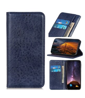 Blauw Wallet Bookcase Hoesje iPhone 12 (Pro)