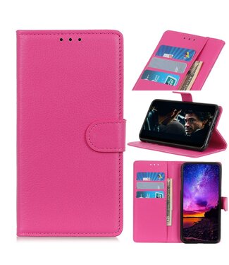 Roze Litchee Bookcase Hoesje iPhone 12 (Pro)