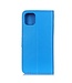 Blauw Litchee Bookcase Hoesje voor de iPhone 12 (Pro)