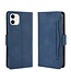 Blauw Pasjeshouder Bookcase Hoesje voor de iPhone 12 (Pro)