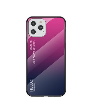 Roze / Paars Gradient Hybrid Hoesje iPhone 12 (Pro)