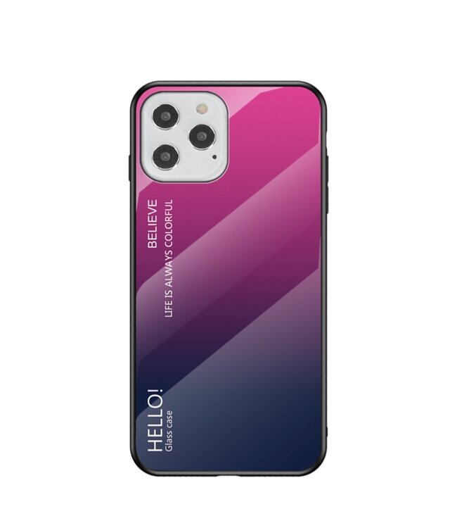 Roze / Paars Gradient Hybrid Hoesje voor de iPhone 12 (Pro)