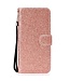 Rosegoud Glitter Bookcase Hoesje voor de iPhone 12 (Pro)