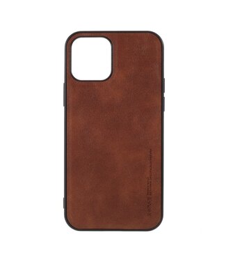 X-Level Bruin Vintage Stijl Faux Lederen Hoesje iPhone 12 (Pro)