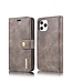 DG.Ming Grijs 2-in-1 Bookcase Hoesje voor de iPhone 12 (Pro)