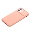 Roze Slide Camera Cover TPU Hoesje voor de iPhone 12 (Pro)