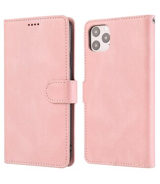 Roze Wallet Bookcase Hoesje iPhone 12 (Pro)