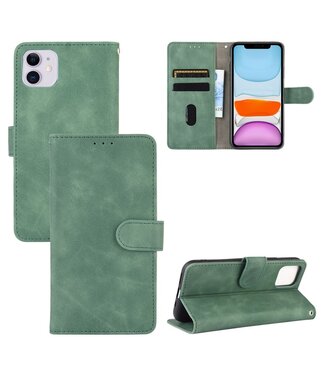 Groen Skin Touch Bookcase Hoesje iPhone 12 (Pro)