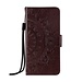 Bruin Totem Flower Bookcase Hoesje voor de iPhone 12 (Pro)