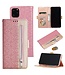 Roze Kanten Bloemen Bookcase Hoesje voor de iPhone 12 (Pro)