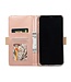 Roze Kanten Bloemen Bookcase Hoesje voor de iPhone 12 (Pro)
