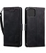 Zwart Split Lederen Bookcase Hoesje voor de iPhone 12 (Pro)
