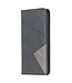 Zwart Geometrisch Patroon Bookcase Hoesje voor de iPhone 12 (Pro)