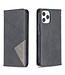 Zwart Geometrisch Patroon Bookcase Hoesje voor de iPhone 12 (Pro)