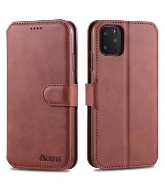 Azns Bruin Wallet Bookcase Hoesje iPhone 12 (Pro)