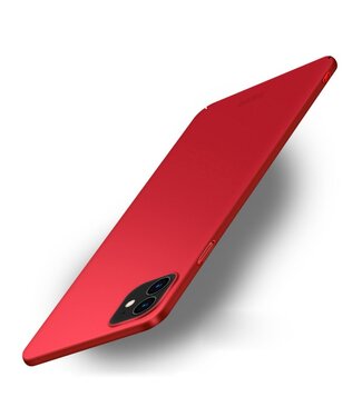 Mofi Rood Slim Hardcase Hoesje iPhone 12 (Pro)