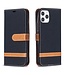 Zwart Jeans Bookcase Hoesje voor de iPhone 12 (Pro)