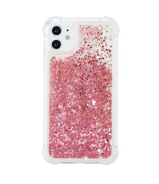 Roze Glitter TPU Hoesje iPhone 12 (Pro)