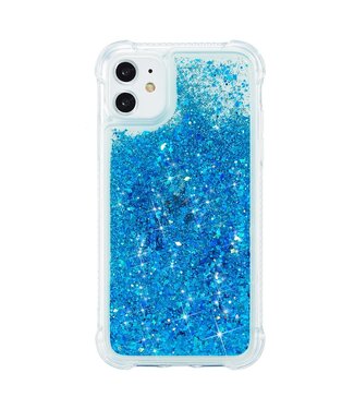 Blauw Glitter TPU Hoesje iPhone 12 (Pro)