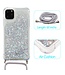 Wit Glitter en Koord TPU Hoesje voor de iPhone 12 (Pro)