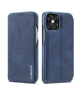 LC.IMEEKE Blauw Pasjeshouder Bookcase Hoesje iPhone 12 (Pro)