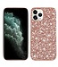 Rosegoud Glitter Hybrid Hoesje voor de iPhone 12 (Pro)