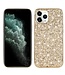 Goud Glitter Hybrid Hoesje voor de iPhone 12 (Pro)