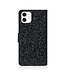 Zwart Glitter Bookcase Hoesje voor de iPhone 12 (Pro)