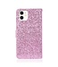 Rosegoud Glitter Bookcase Hoesje voor de iPhone 12 (Pro)