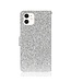 Zilver Glitter Bookcase Hoesje voor de iPhone 12 (Pro)