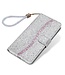 Zilver Glitter Bookcase Hoesje voor de iPhone 12 (Pro)