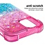 Roze / Cyaan Gradient Glitter TPU Hoesje voor de iPhone 12 (Pro)