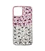 Roze / Zilver Diamanten TPU Hoesje voor de iPhone 12 (Pro)