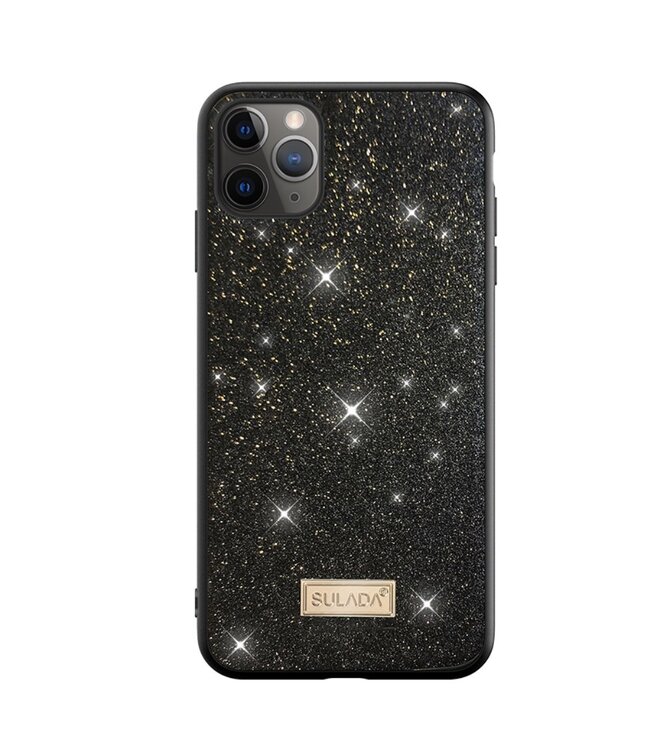 SULADA Sulada Zwart Glitter TPU Hoesje voor de iPhone 12 (Pro)