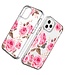 Roze Bloemen TPU Hoesje voor de iPhone 12 (Pro)