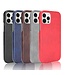 Zwart Litchee Hardcase Hoesje voor de iPhone 12 (Pro)