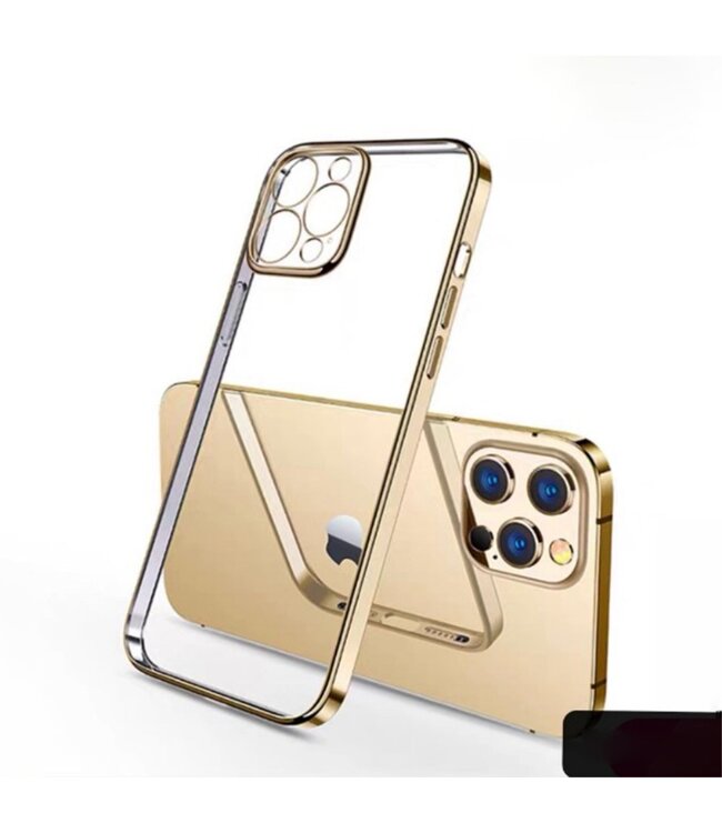 SULADA Sulada Goud Gegalvaniserend Frame TPU Hoesje voor de iPhone 12 (Pro)