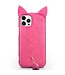 Qialino Qialino Roze Pluche TPU Hoesje voor de iPhone 12 (Pro)