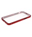 Rood Tempered Glass + Metaal Hardcase Hoesje voor de iPhone 12 (Pro)