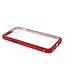 Rood Tempered Glass + Metaal Hardcase Hoesje voor de iPhone 12 (Pro)