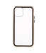 Goud Tempered Glass + Metaal Hardcase Hoesje voor de iPhone 12 (Pro)