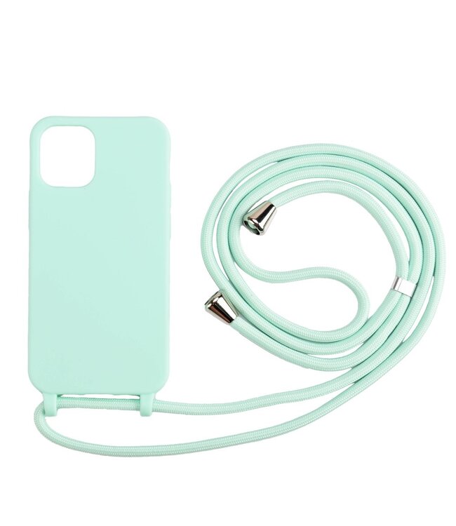 Babyblauw Koord TPU Hoesje voor de iPhone 12 (Pro)