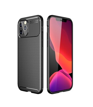 Zwart Carbon TPU Hoesje iPhone 12 Pro Max