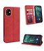 Rood Lederen Bookcase Hoesje voor de iPhone 12 Pro Max