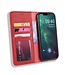 Rood Lederen Bookcase Hoesje voor de iPhone 12 Pro Max