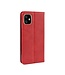 Rood Lederen Bookcase Hoesje voor de iPhone 12 Pro Max