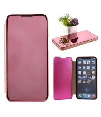 Rosegoud Venster Bookcase Hoesje iPhone 12 Pro Max